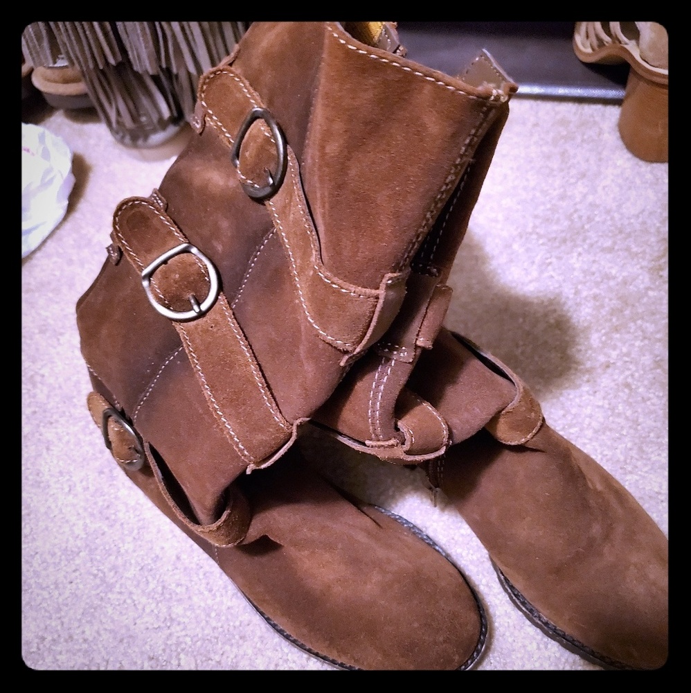 Coconuts leather mid calf boot